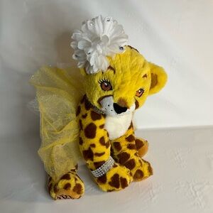 Little Brownies Leopard Jaguar Plush Stuffed Caramel Delites Tutu Hair Piece
